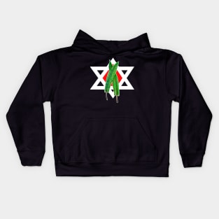 Palms green leaves and star of David Kids Hoodie